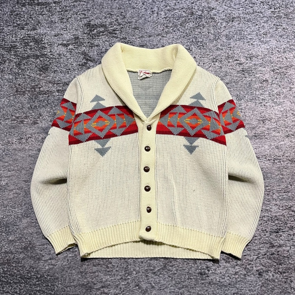 Vintage Cranbrook Cardigan Sweater Size Small‎ Aztec Pendleton Style Western